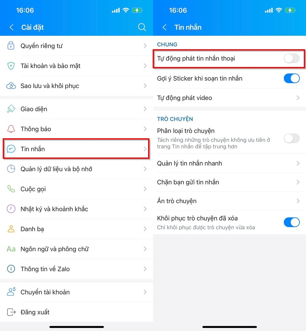 Cách tắt những tính năng không cần thiết trên Zalo để tiết kiệm dữ liệu 2