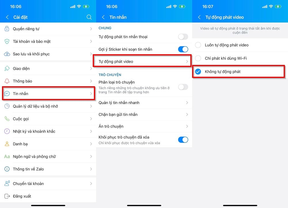 Cách tắt những tính năng không cần thiết trên Zalo để tiết kiệm dữ liệu 4