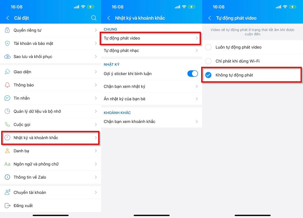 Cách tắt những tính năng không cần thiết trên Zalo để tiết kiệm dữ liệu 6