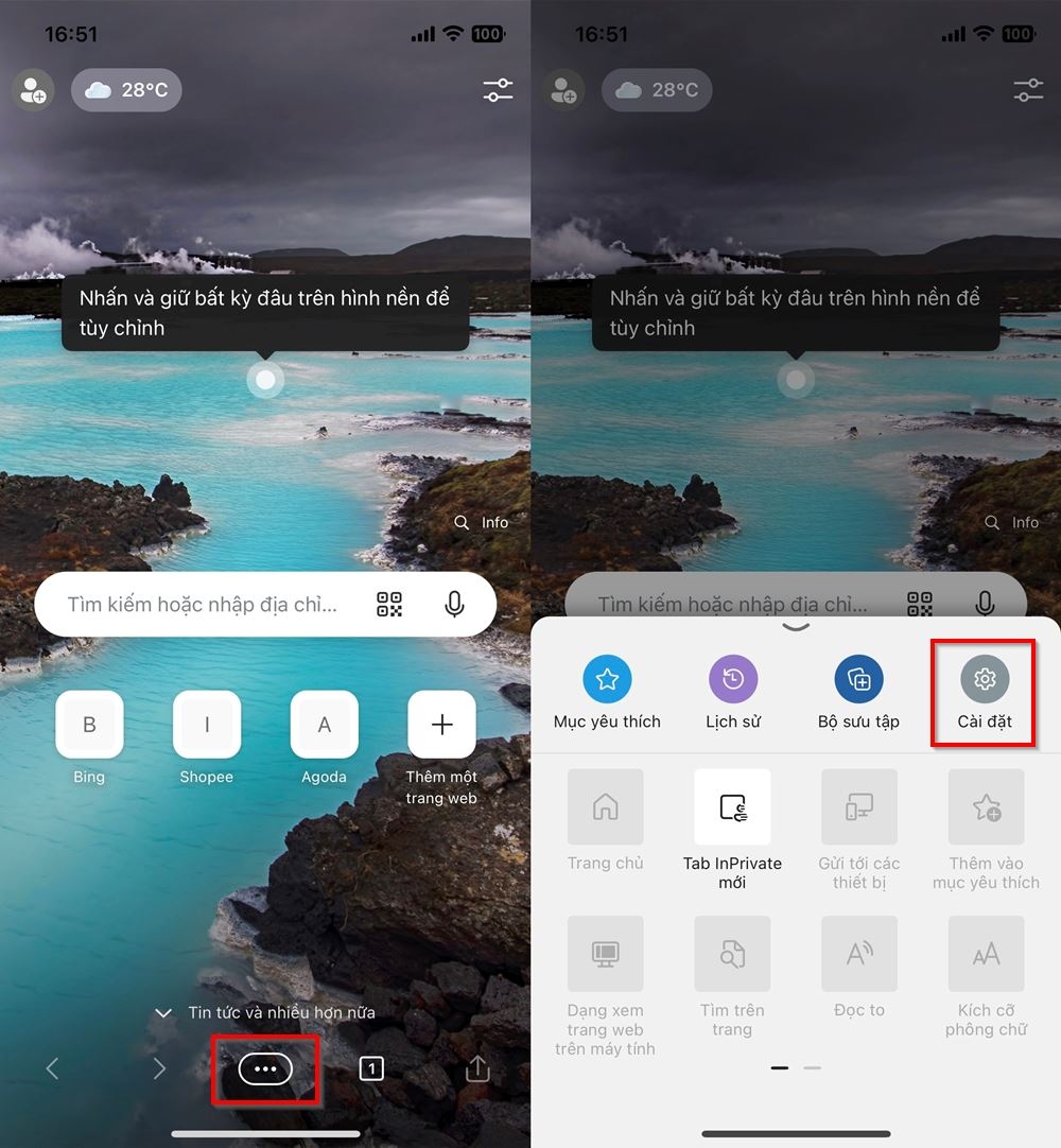 Cách chặn trang web thu thập thông tin khi dùng Microsoft Edge trên iPhone 1