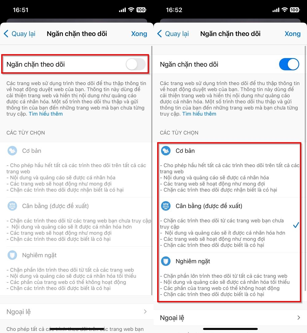 Cách chặn trang web thu thập thông tin khi dùng Microsoft Edge trên iPhone 3