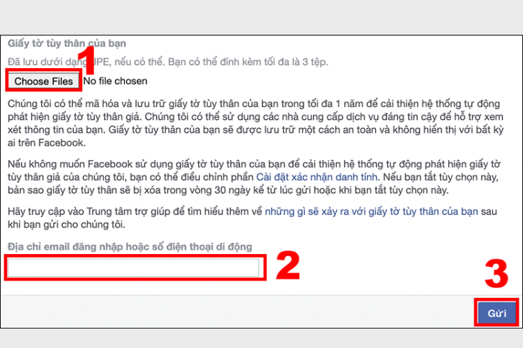 Bạn tải ảnh CMND/CCCD, nhập email/số di động và chọn Gửi Bạn tải ảnh CMND/CCCD, nhập email/số di động và chọn Gửi