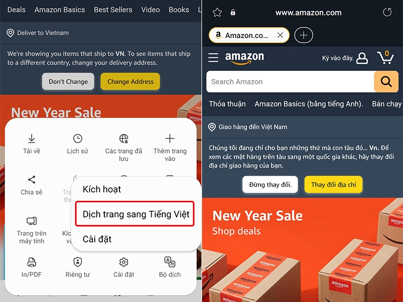 Cách sử dụng bộ dịch của Samsung Internet