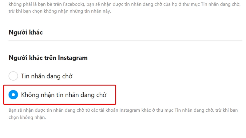 Cách chặn tin nhắn chờ trên Instagram bằng máy tính