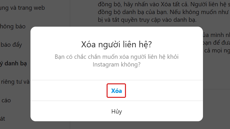 Cách xóa liên hệ danh bạ đã đồng bộ với Instagram