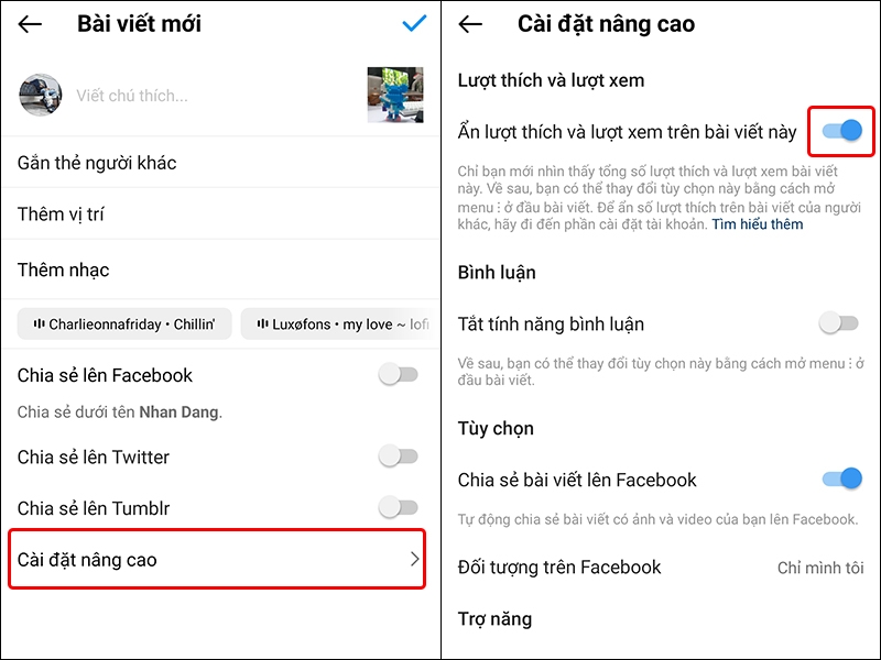 Cách ẩn lượt thích trên Instagram bằng điện thoại (Ảnh 4)
