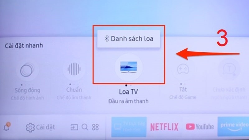 Hiển thị danh sách loa hiện có