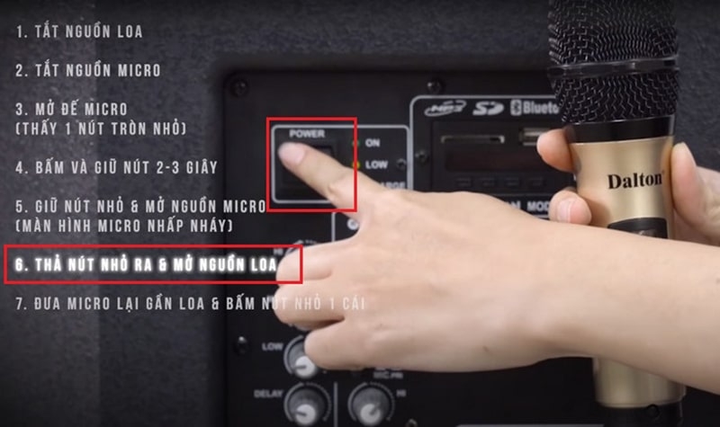 Mở nguồn loa bluetooth