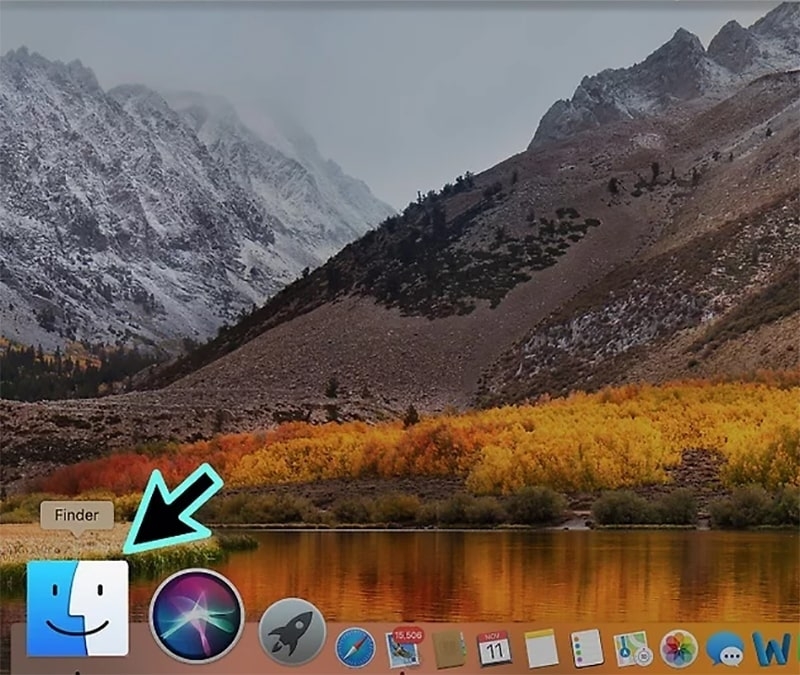 Vào Finder trên Macbook