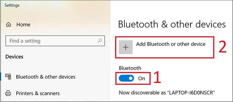 Bật bluetooth trên laptop