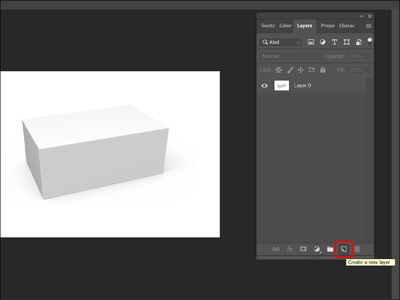 Cách chèn hình ảnh vào hình hộp trong Photoshop