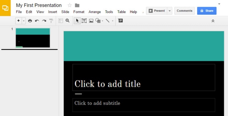 Tạo một bản trình diễn slide mới