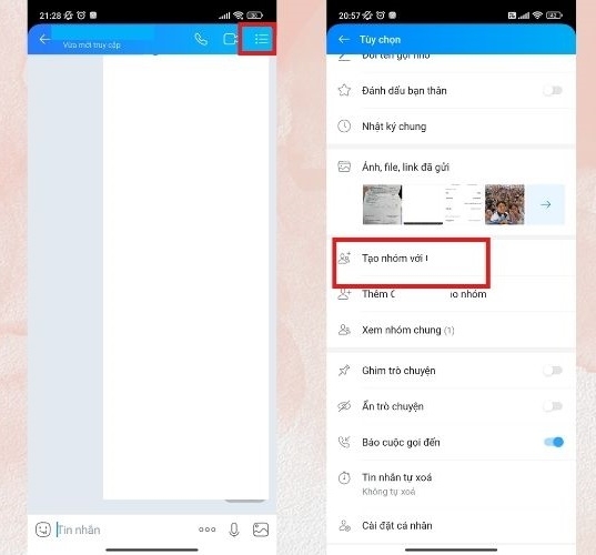 tạo nhóm zalo 5