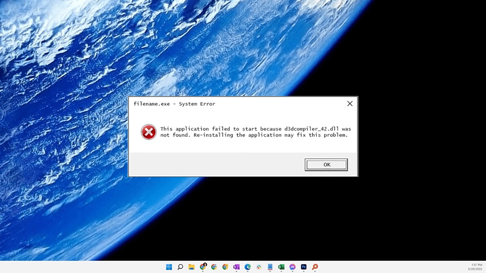Lỗi D3dcompiler_42.dll Not Found trong Windows 11 - Ảnh 01
