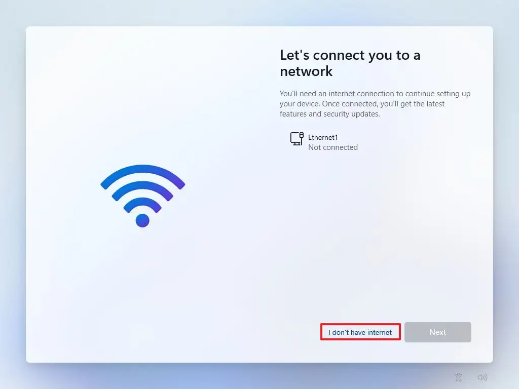 Bỏ qua kết nối Wi-Fi trên Windows 11