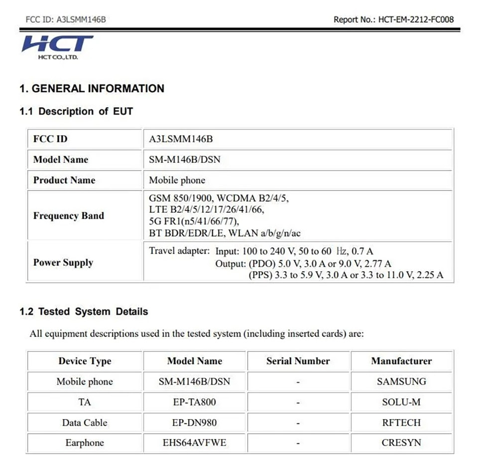 Galaxy M14 5G đạt chứng nhận FCC (ảnh 2)