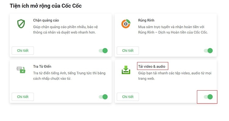 Bước 4 bật tiện ích savior