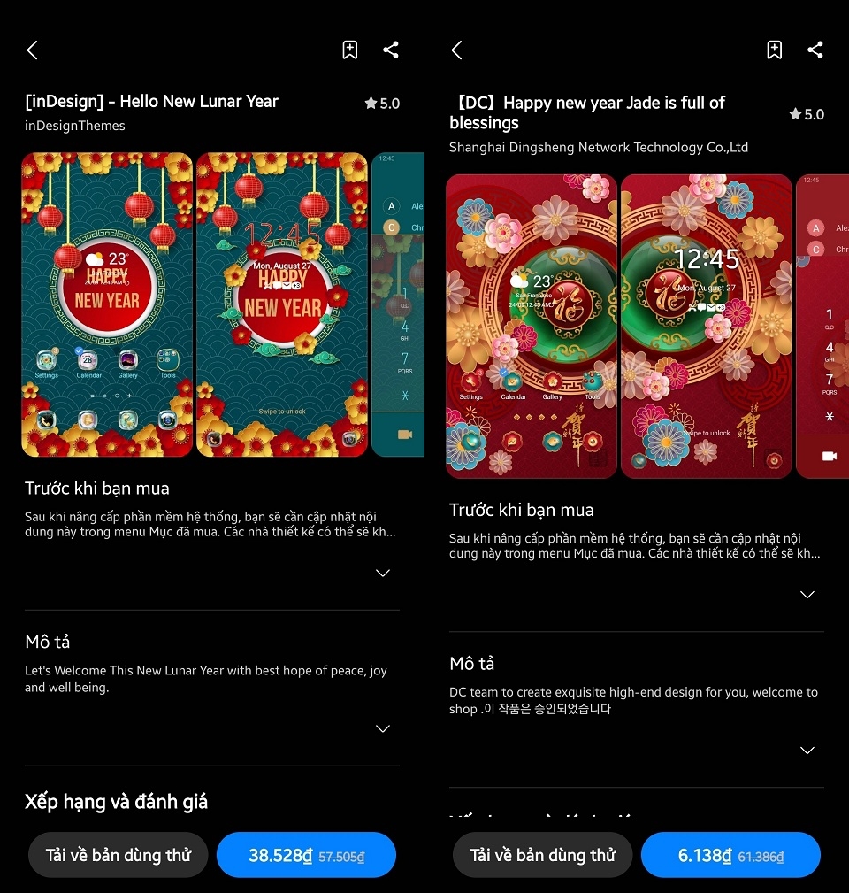 Hướng dẫn cách cài theme, icon tết trên điện thoại cực đơn giản hình 1