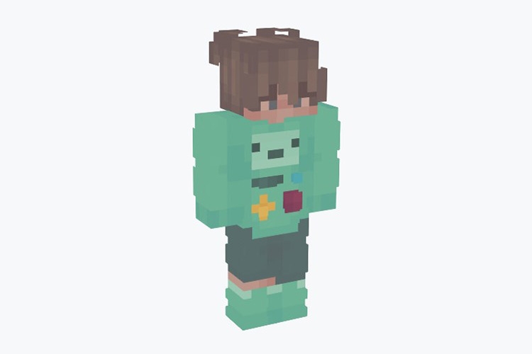 Skin Minecraft nam cậu bé điện tử BMO