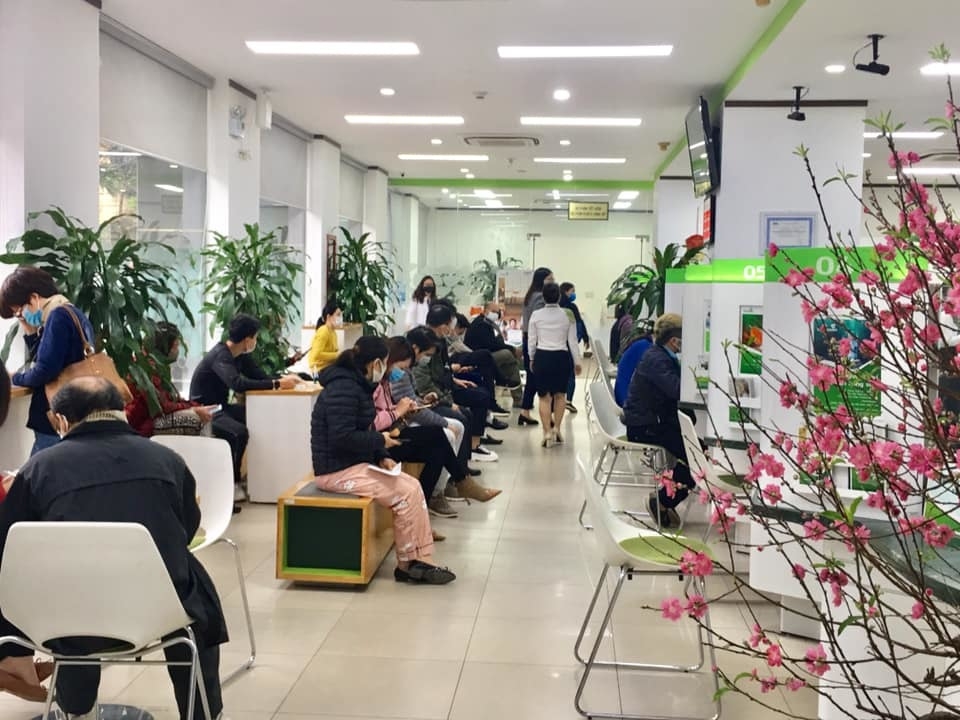 Ngân hàng có lượng giao dịch rất đông ngày giáp Tết