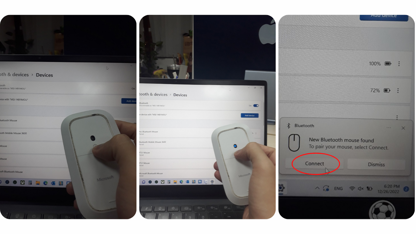 Cách kết nối chuột bluetooth Microsoft cho Windows và macOS