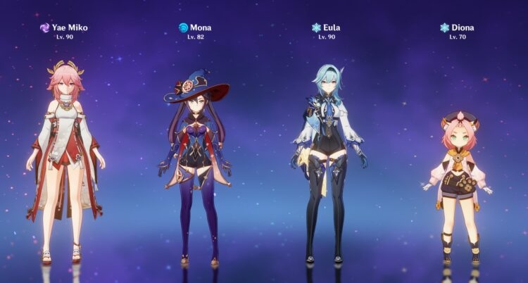 Yae team dps vật lý