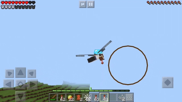 Bay trong trò chơi Minecraft ở chế độ Creative rất dễ