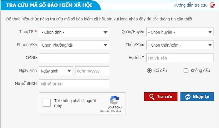 Tra mã sổ BHXH trực tuyến