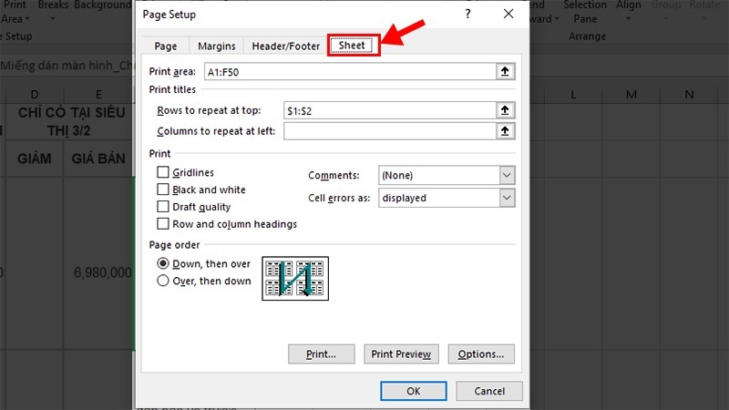 Cách in ngang giấy A4 file Excel (Ảnh 10)