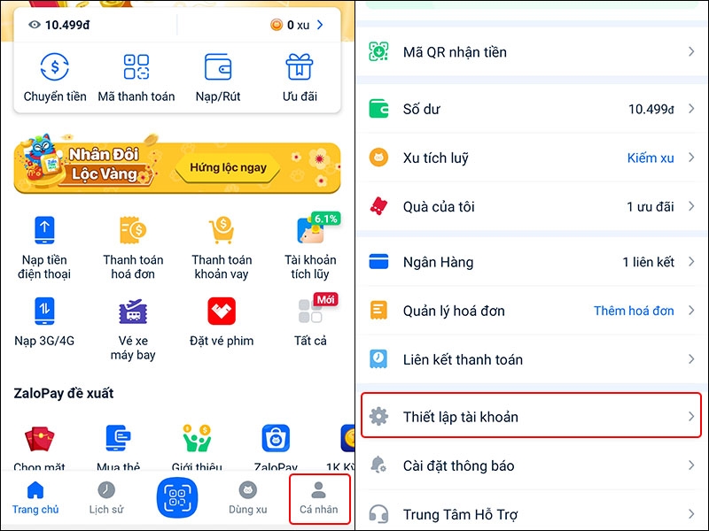 Cách thay đổi mật khẩu ZaloPay