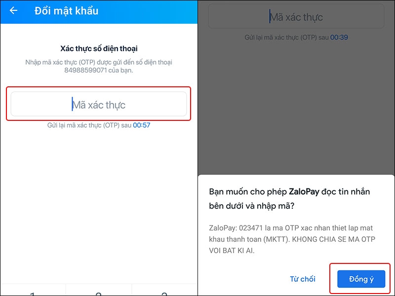 Cách thay đổi mật khẩu ZaloPay