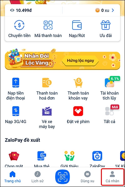 Hướng dẫn kích hoạt tính năng xác thực vân tay trên ứng dụng ZaloPay
