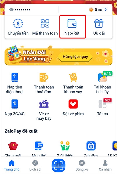 Cách rút tiền về ngân hàng liên kết trên ứng dụng ZaloPay