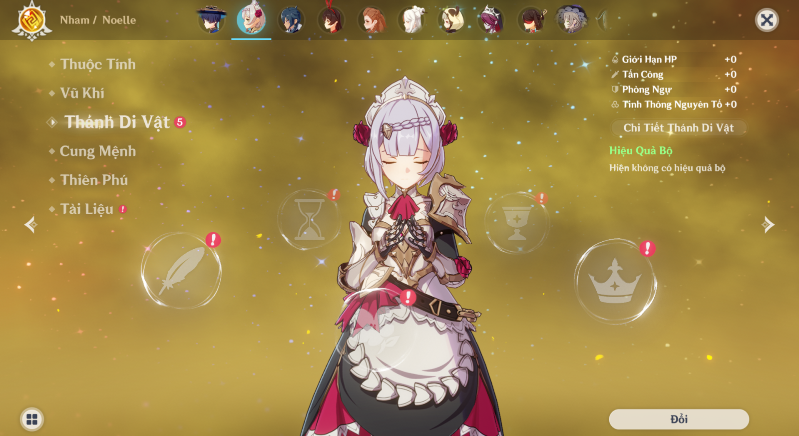 Thánh Di Vật Noelle Genshin Impact