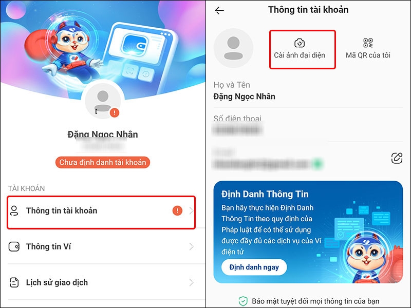 Hướng dẫn cập nhật ảnh đại diện ví điện tử VNPAY