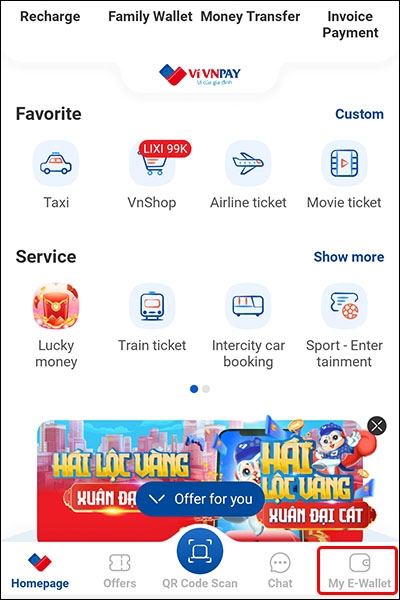 Cách thay đổi ngôn ngữ ứng dụng VNPAY
