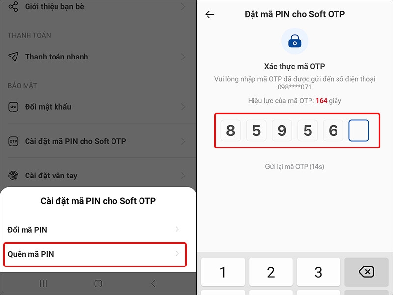 Cách lấy lại mã PIN cho Soft OTP trên ví VNPAY
