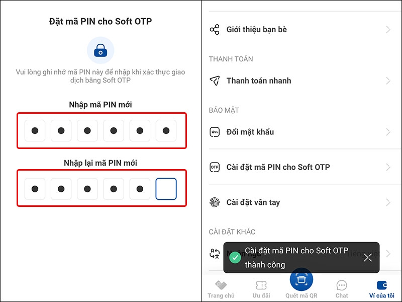 Cách lấy lại mã PIN cho Soft OTP trên ví VNPAY