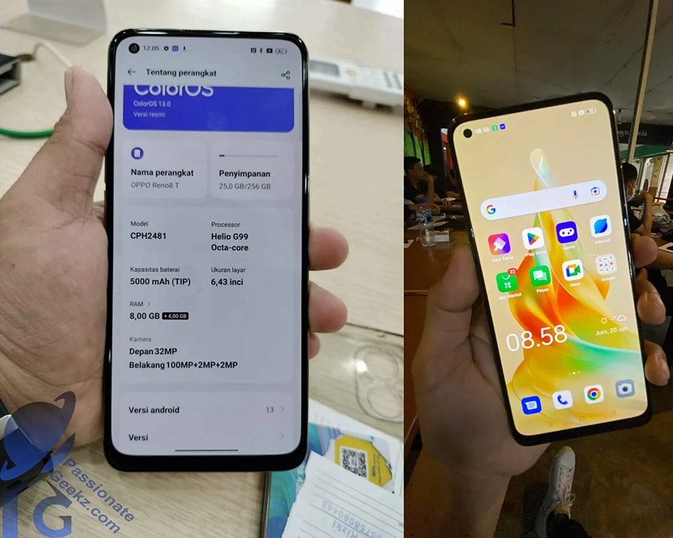 Ảnh thực tế Reno8 T 4G