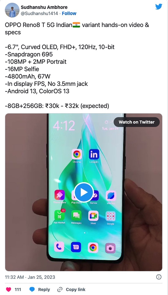 Reno8 T 5G