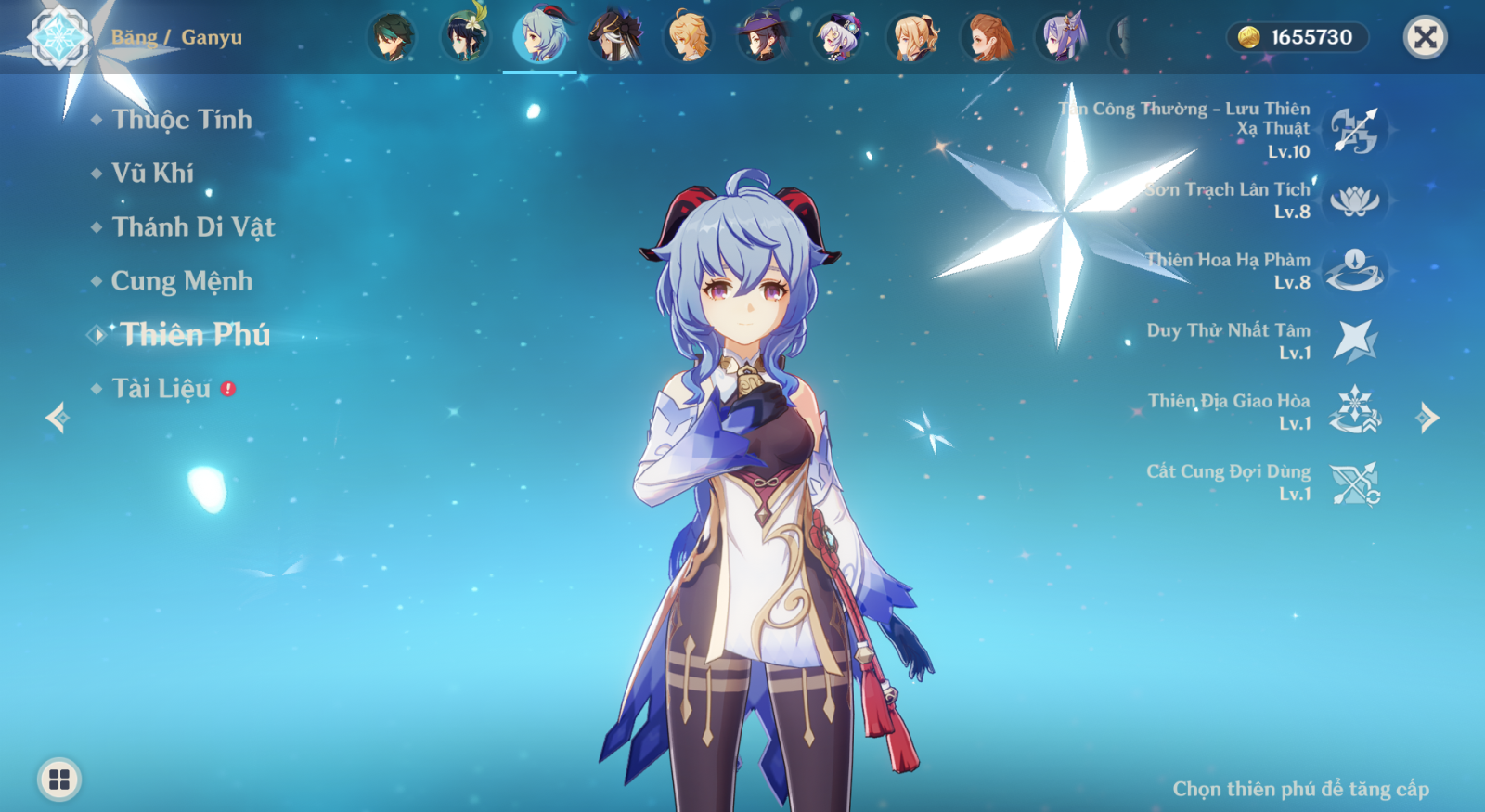 Kỹ Năng Ganyu Genshin Impact