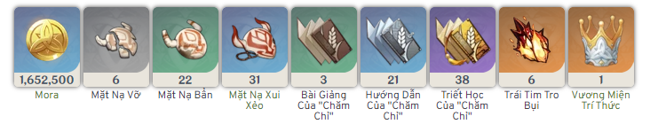 Nâng cấp Thiên Phú Yun Jin Genshin Impact