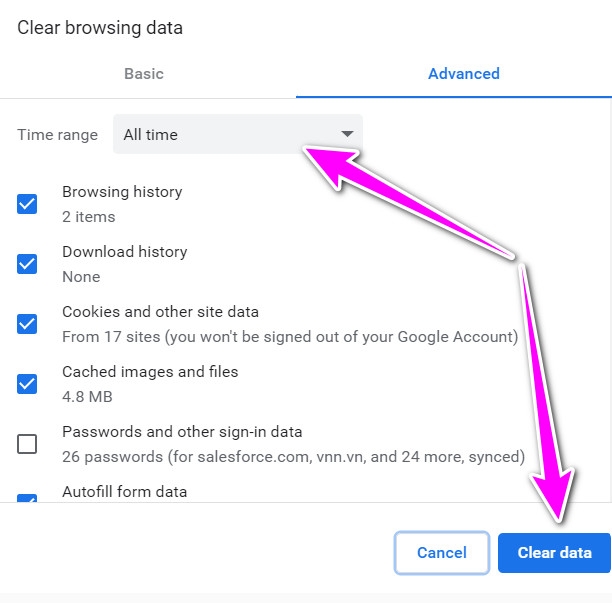 Cách xóa lịch sử duyệt web trên Chrome - Ảnh 6