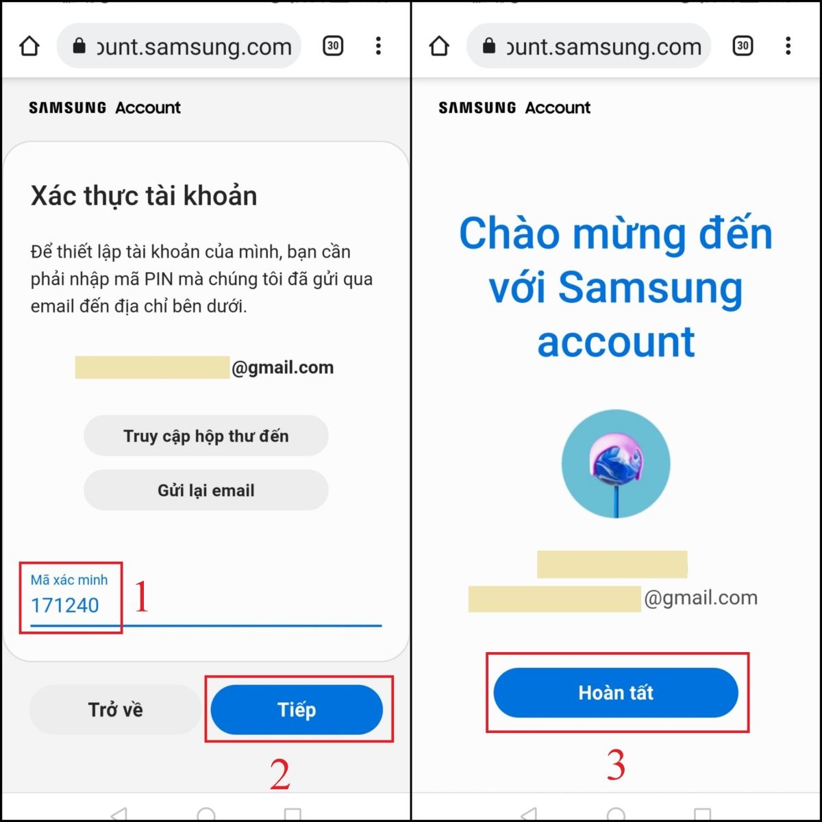 tạo tài khoản Samsung TV