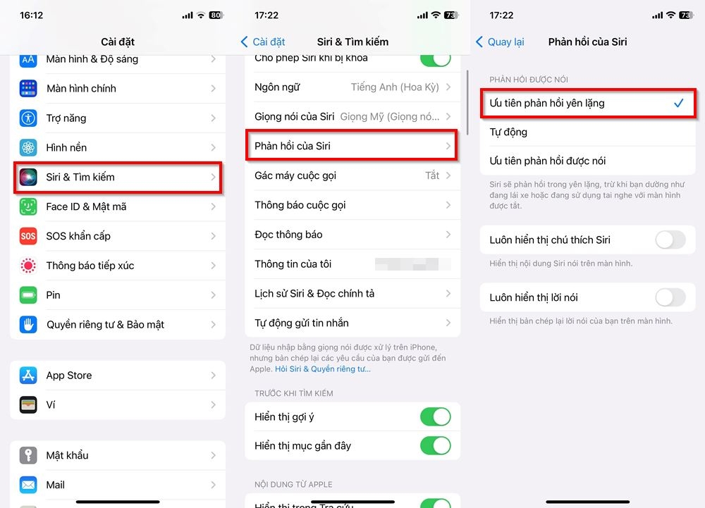 Mẹo cài đặt Siri phản hồi im lặng trên iPhone tránh bị làm phiền 2