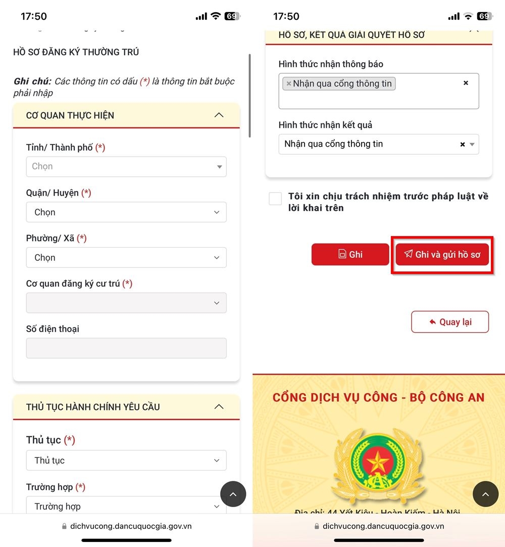 Cách đăng ký xác nhận thông tin cư trú dùng thay sổ hộ khẩu 6