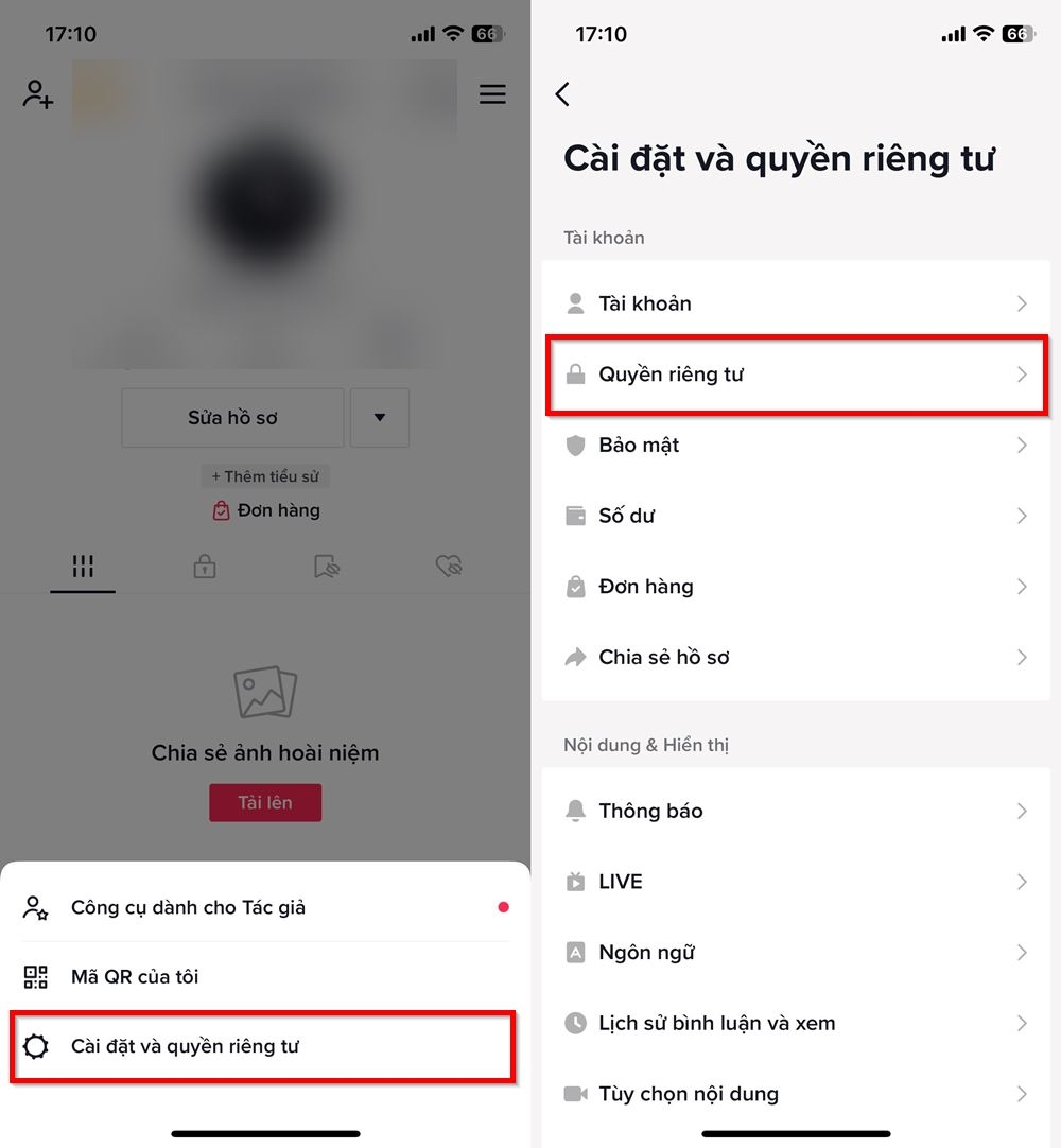 Cách ẩn video bạn đã thả tim trên TikTok 2