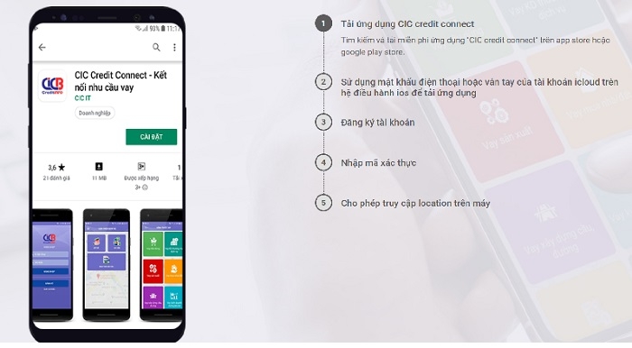 Tra điểm CIC trên ứng dụng CIC trên điện thoại