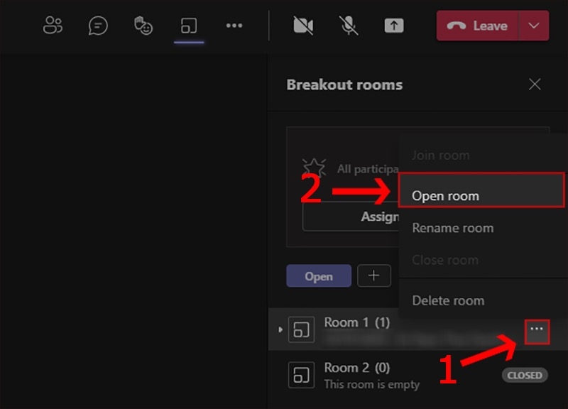 Vào Breakout Rooms