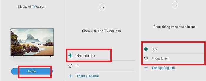 Lựa chọn phòng có thiết bị muốn điều khiển